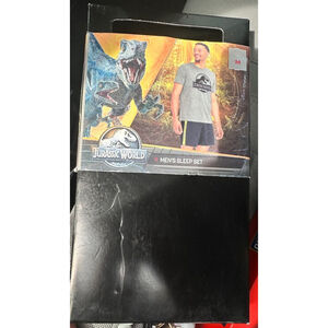 Men's Jurassic World Sleep Set, Size M, Grey